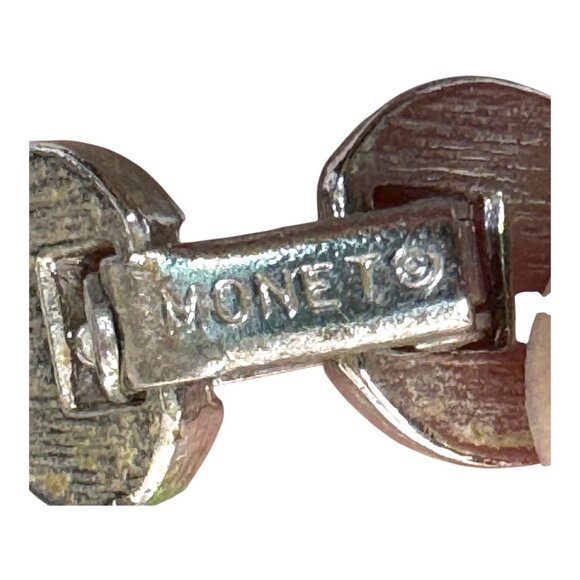 Vintage Silver Tone Damita Monet Rope Twist Tassel Necklace Bracelet Set Signed - Picture 4 of 9